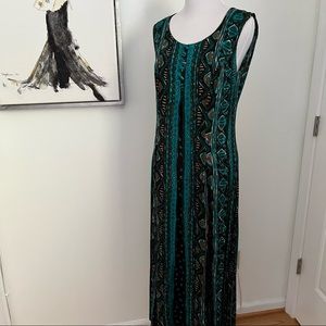 Vintage Alix Taylor Geometric Print Sleeveless Dress Size 6
